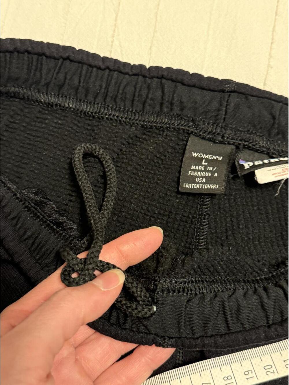 Vintage Patagonia Synchilla Fleece Pants Women's Large Black Made in USA 90s - Picture 5 of 6